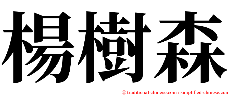 楊樹森 serif font