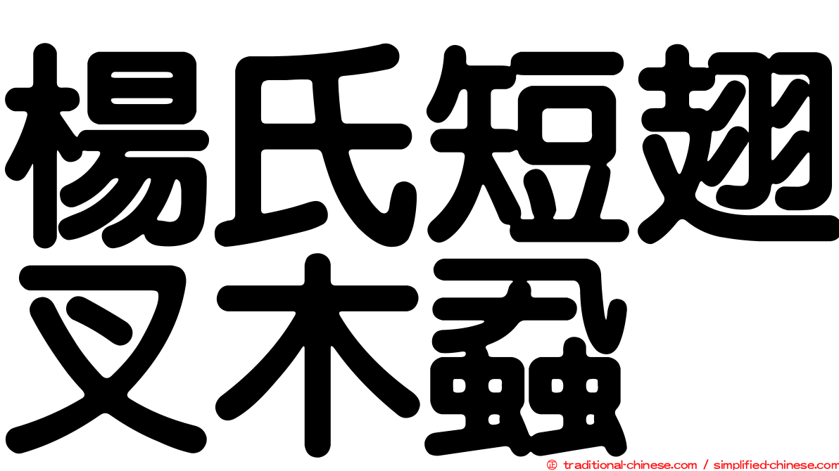 楊氏短翅叉木蝨