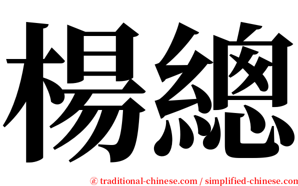 楊總 serif font