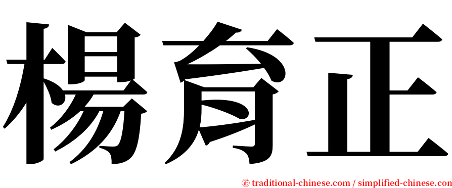 楊育正 serif font