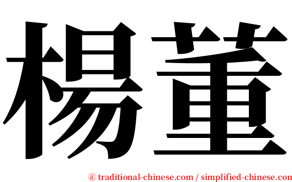 楊董 serif font