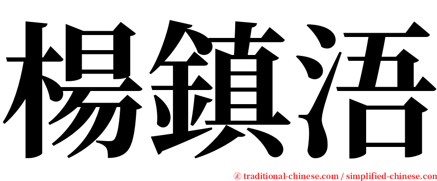 楊鎮浯 serif font