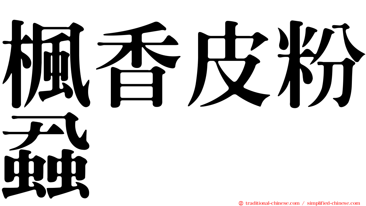 楓香皮粉蝨