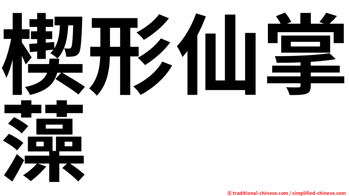 楔形仙掌藻