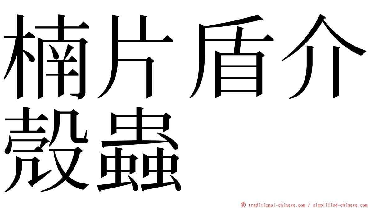 楠片盾介殼蟲 ming font