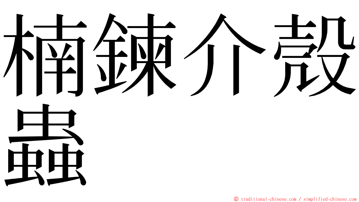 楠鍊介殼蟲 ming font