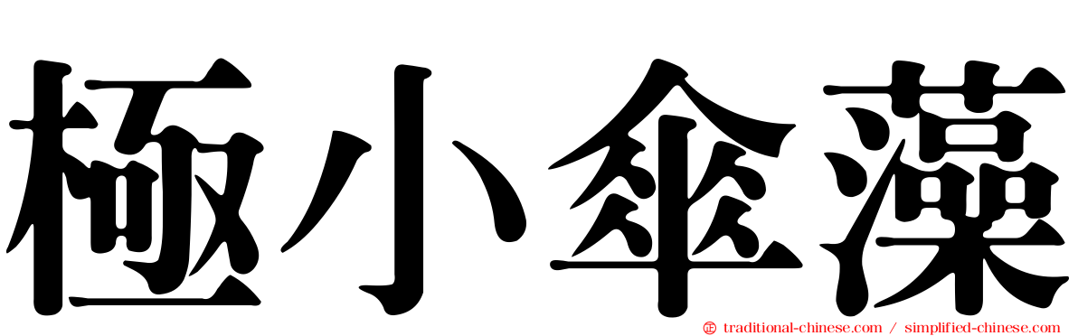 極小傘藻