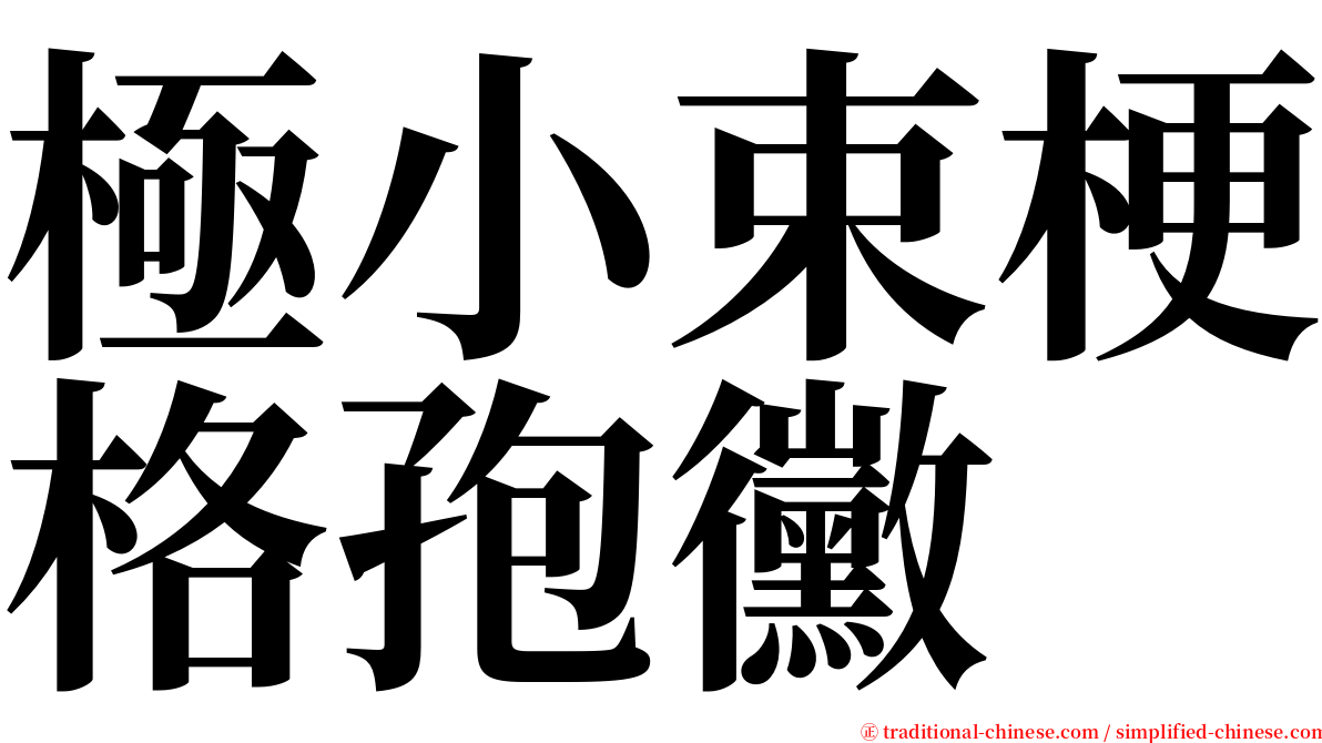 極小束梗格孢黴 serif font