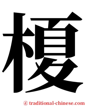 榎 serif font