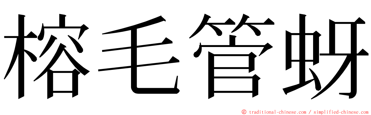 榕毛管蚜 ming font