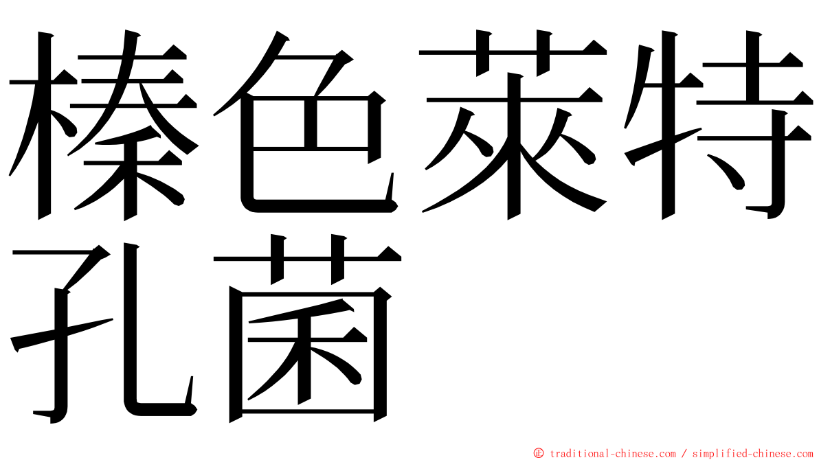 榛色萊特孔菌 ming font