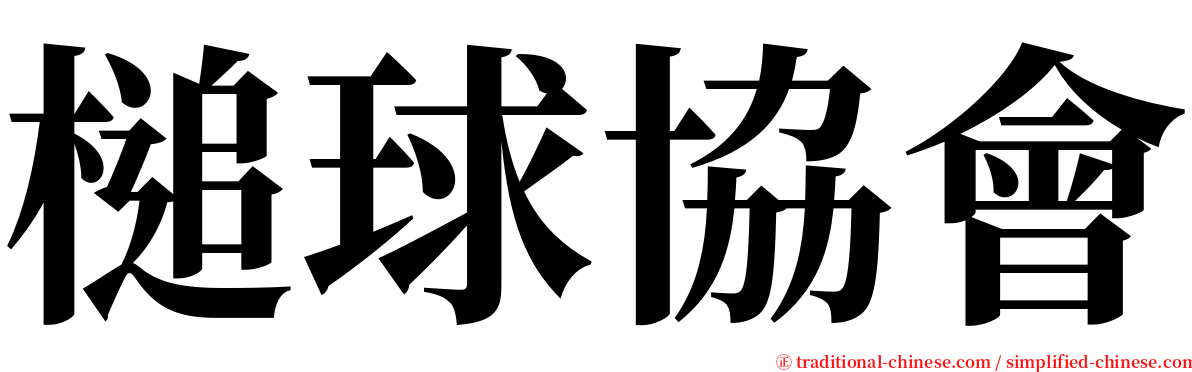 槌球協會 serif font