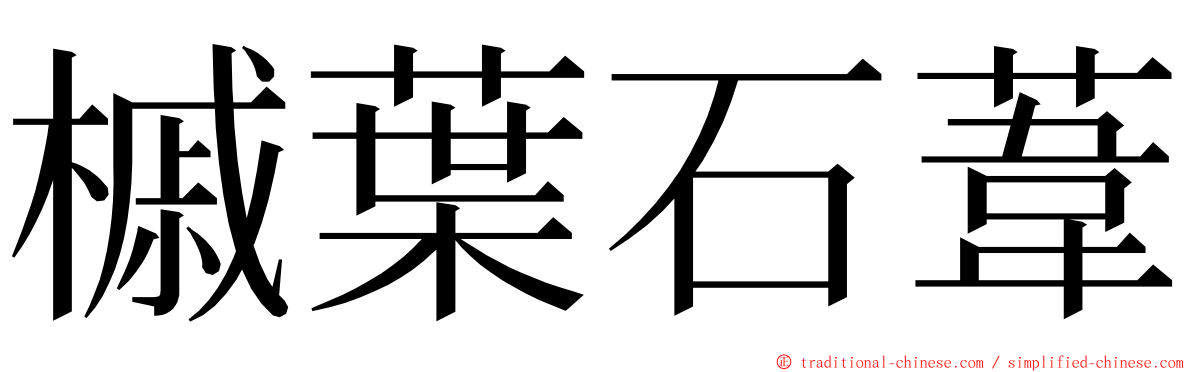 槭葉石葦 ming font