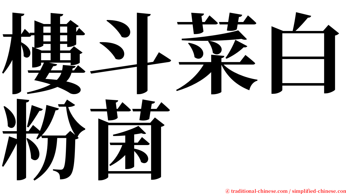 樓斗菜白粉菌 serif font