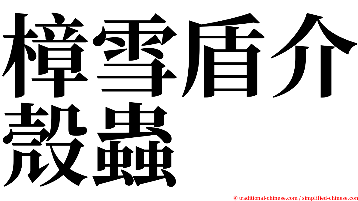 樟雪盾介殼蟲 serif font