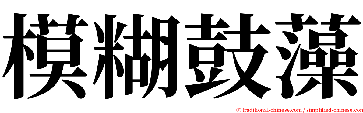 模糊鼓藻 serif font