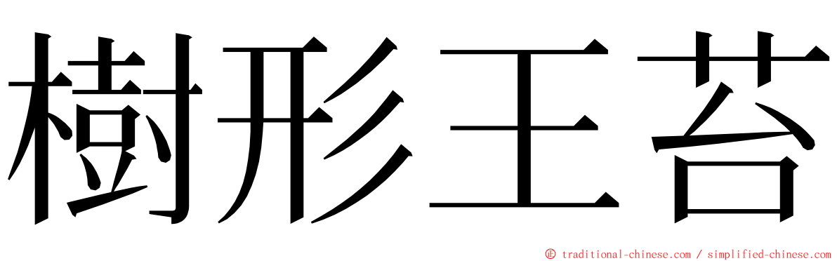 樹形王苔 ming font