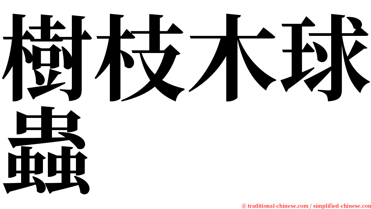 樹枝木球蟲 serif font