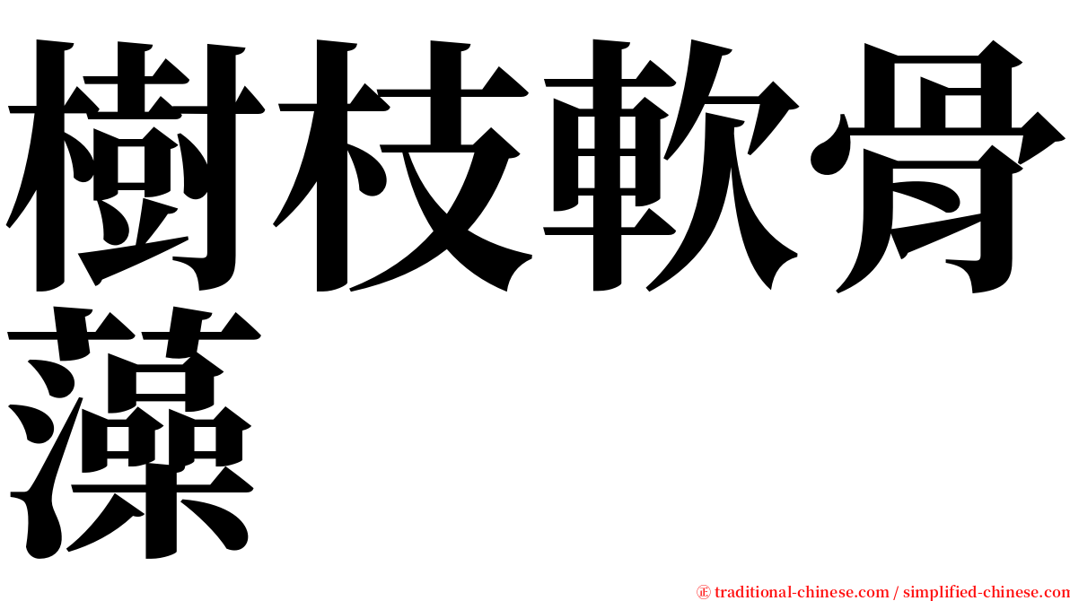 樹枝軟骨藻 serif font