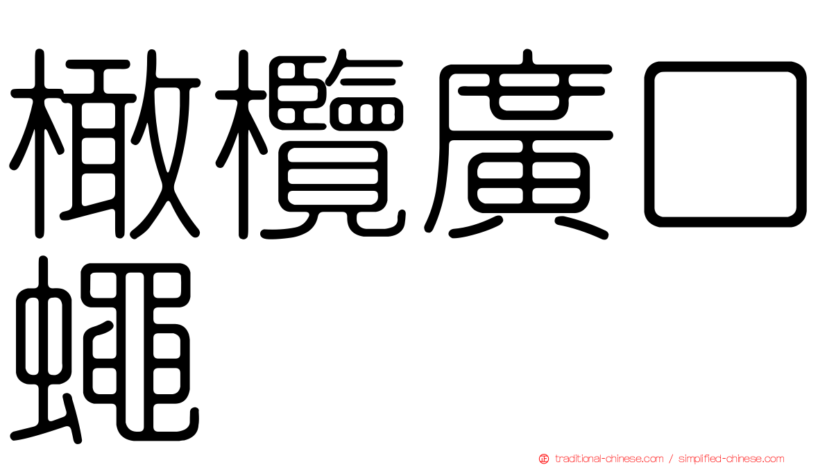 橄欖廣口蠅