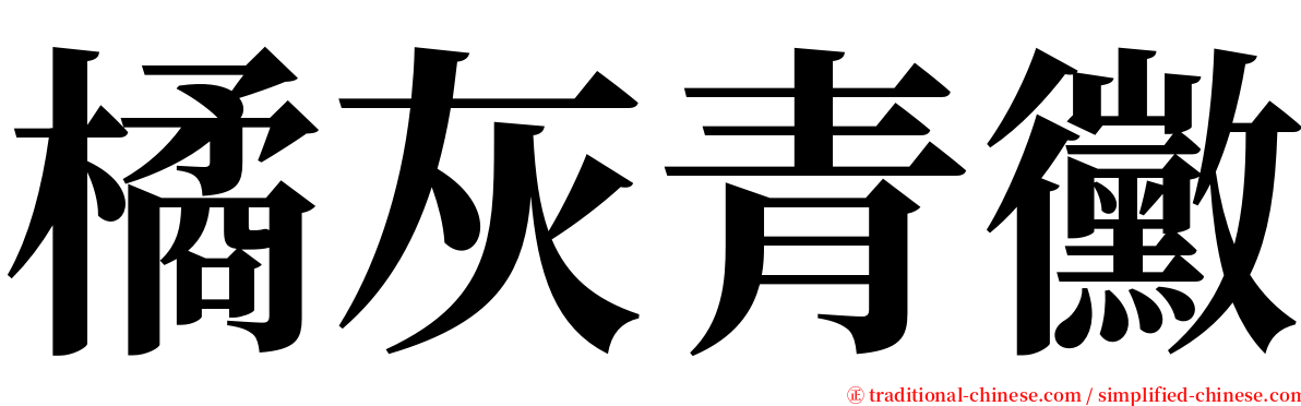 橘灰青黴 serif font