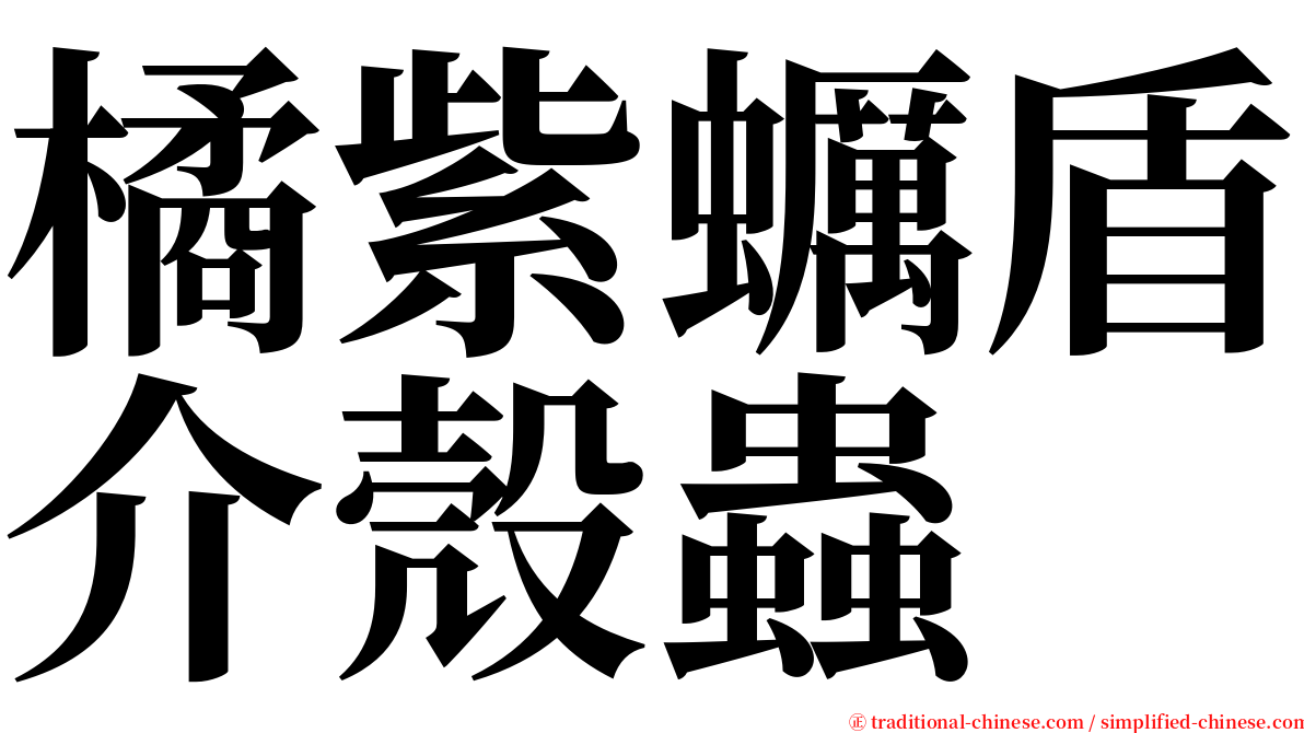 橘紫蠣盾介殼蟲 serif font