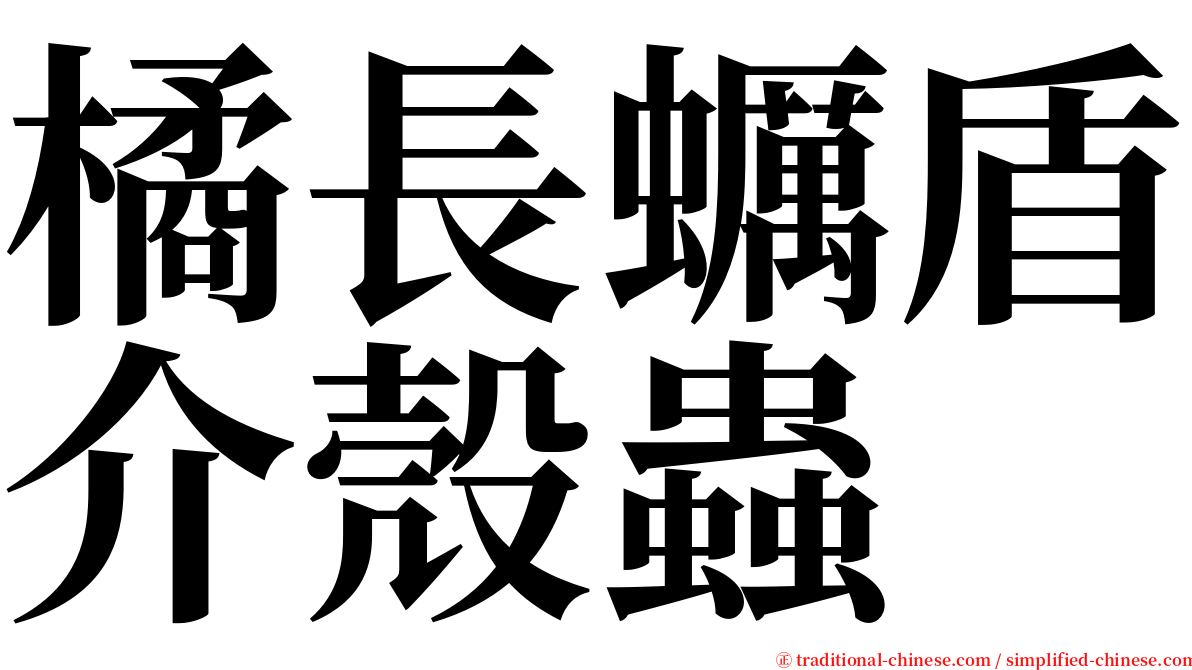 橘長蠣盾介殼蟲 serif font