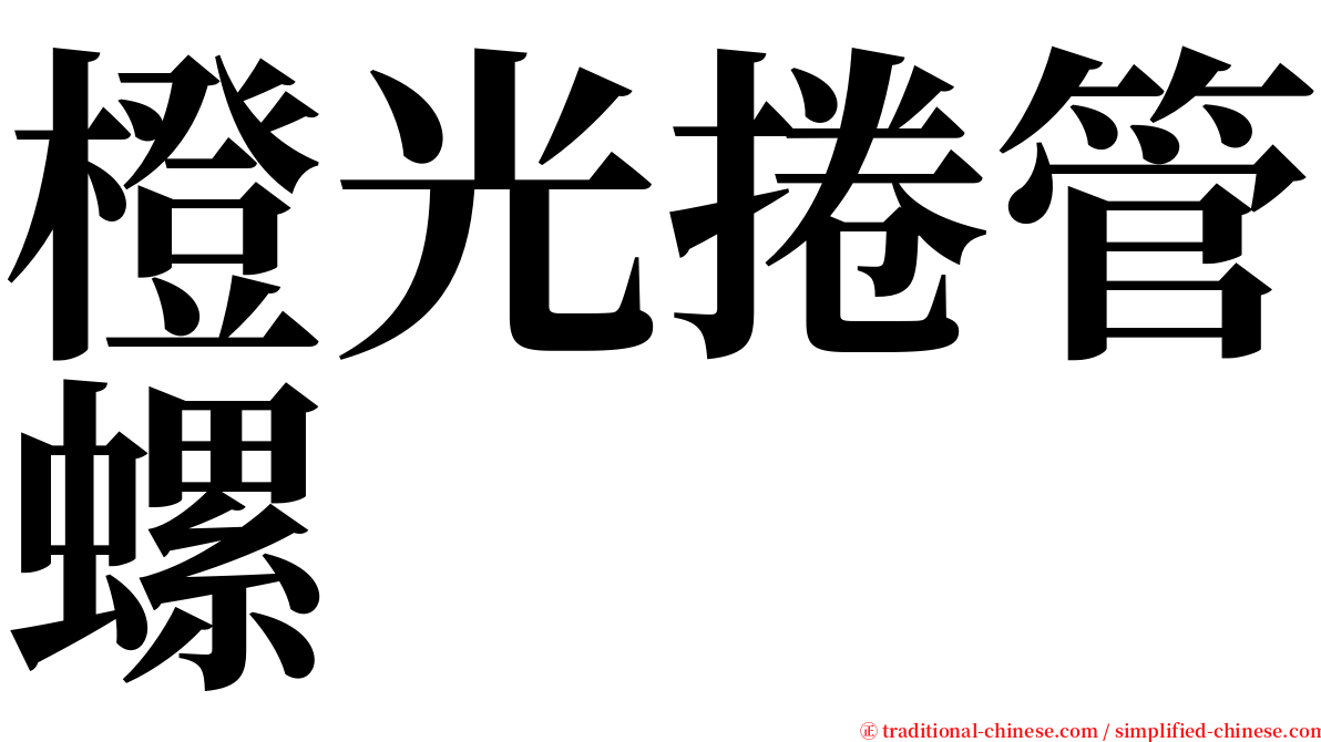 橙光捲管螺 serif font