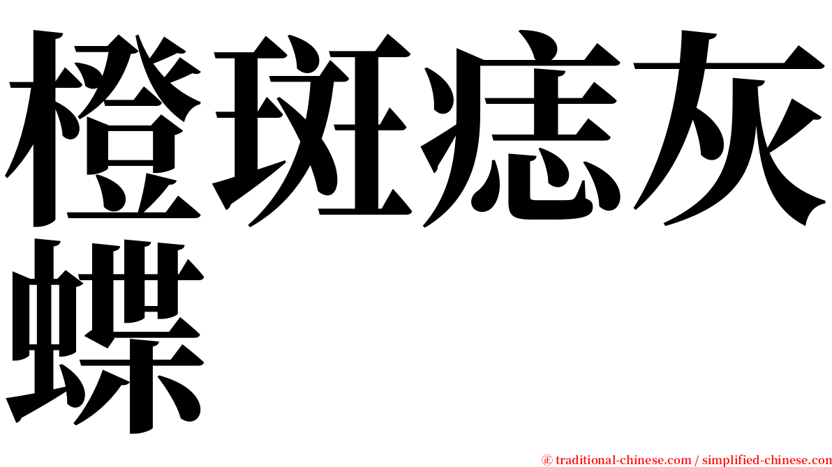 橙斑痣灰蝶 serif font