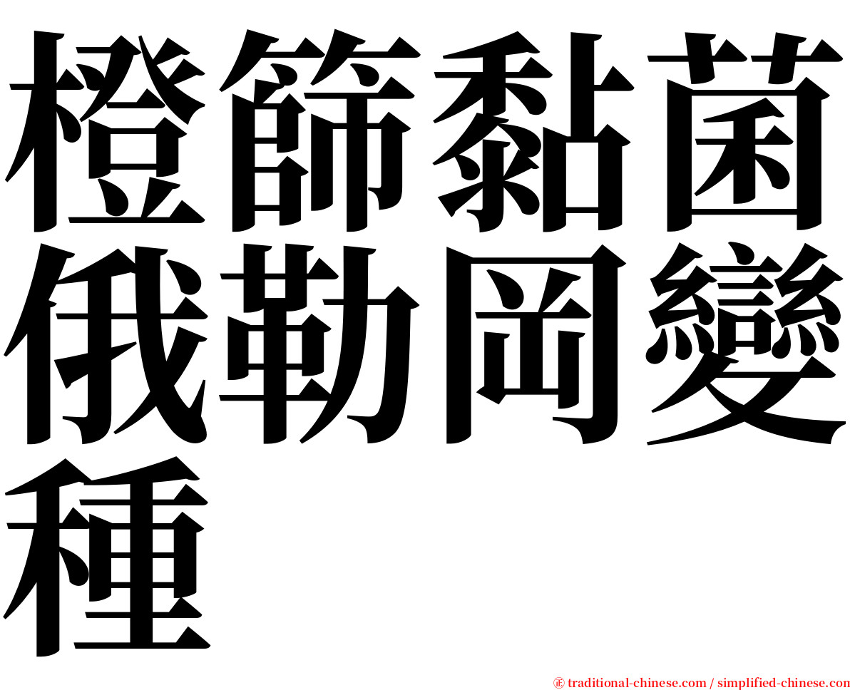 橙篩黏菌俄勒岡變種 serif font