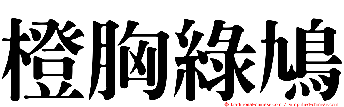 橙胸綠鳩