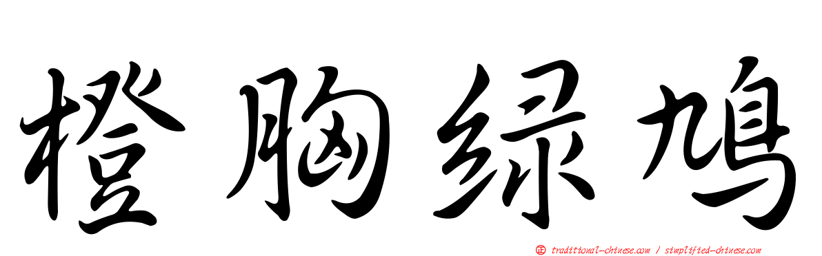 橙胸綠鳩