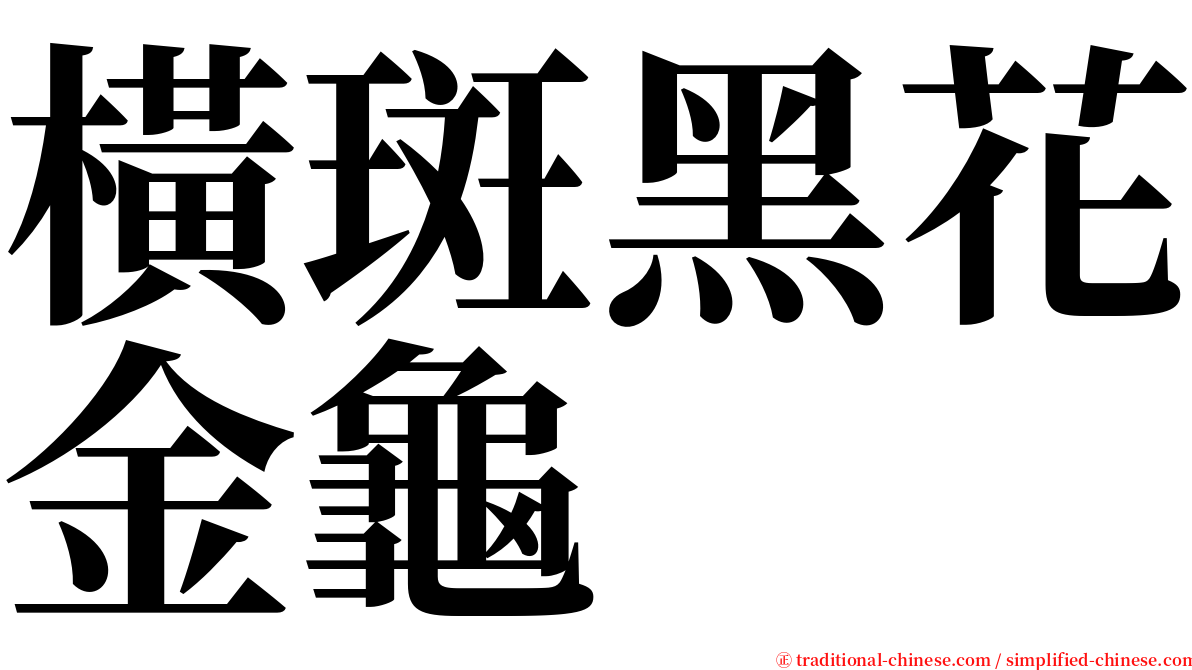 橫斑黑花金龜 serif font