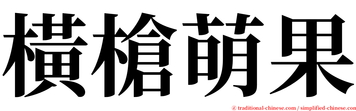 橫槍萌果 serif font