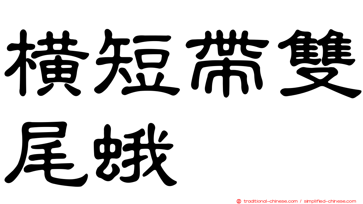 橫短帶雙尾蛾