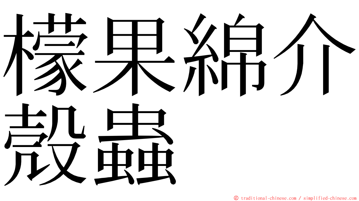 檬果綿介殼蟲 ming font