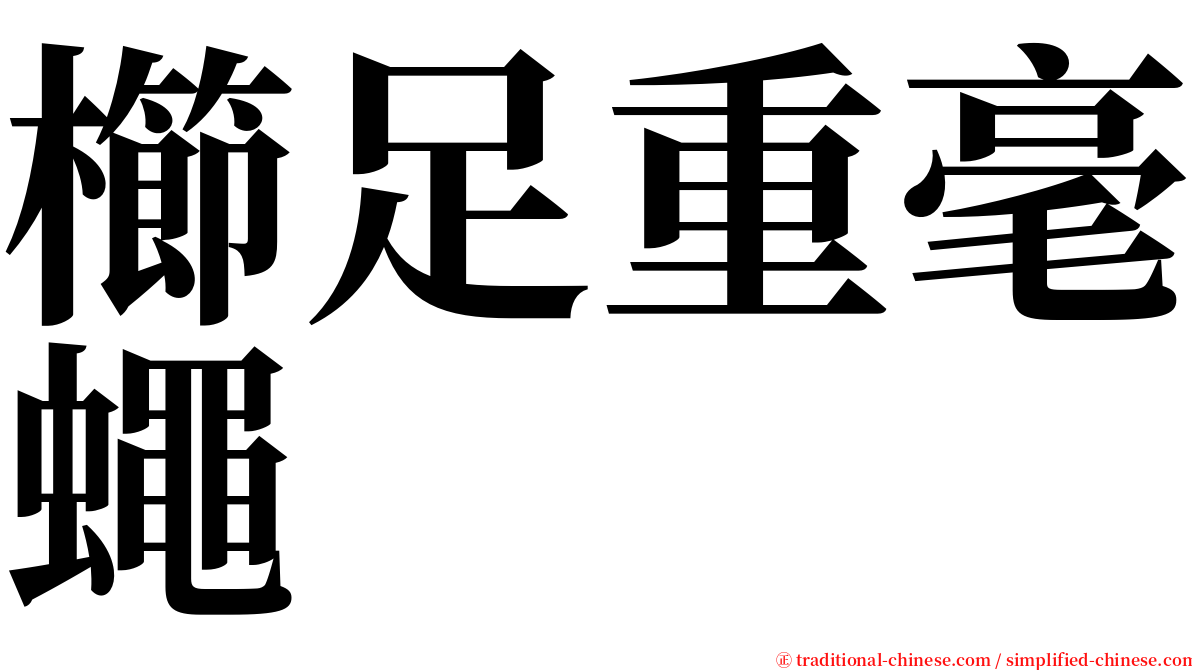 櫛足重毫蠅 serif font