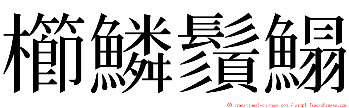 櫛鱗鬚鰨 ming font