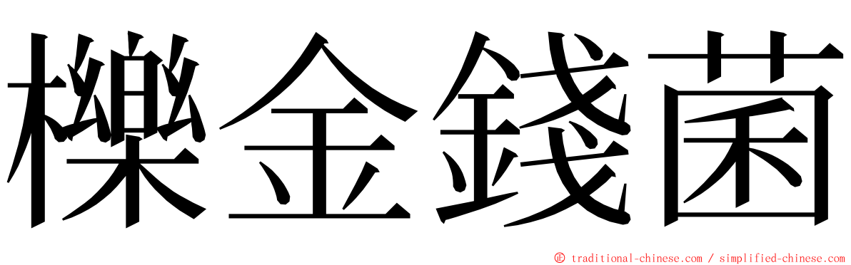 櫟金錢菌 ming font