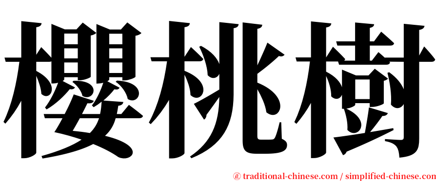 櫻桃樹 serif font
