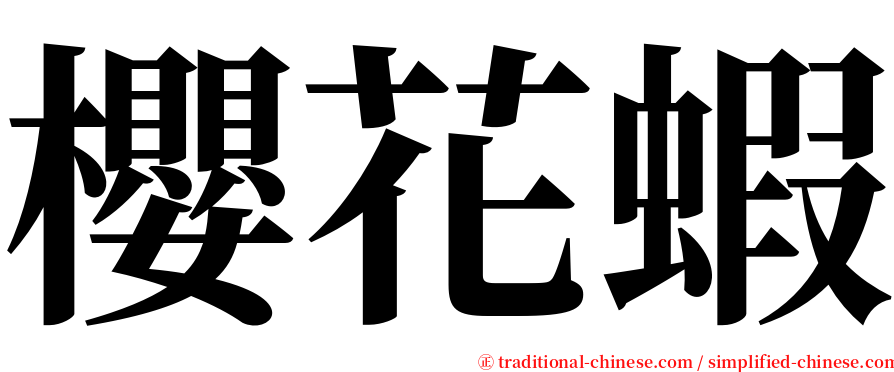 櫻花蝦 serif font