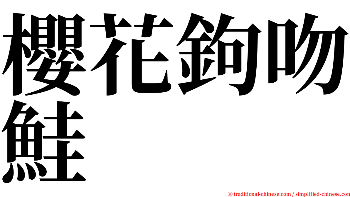 櫻花鉤吻鮭 serif font