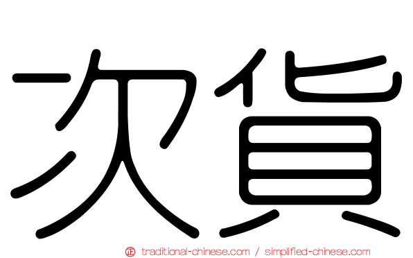 次貨