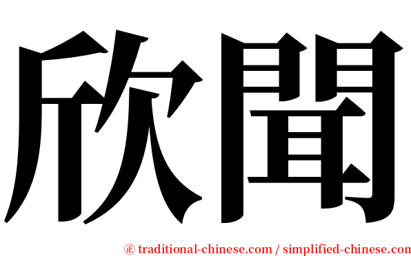 欣聞 serif font