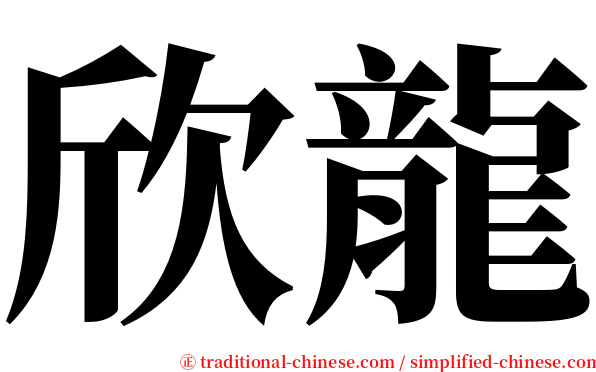 欣龍 serif font
