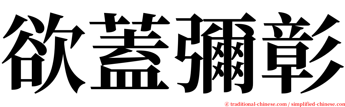 欲蓋彌彰 serif font