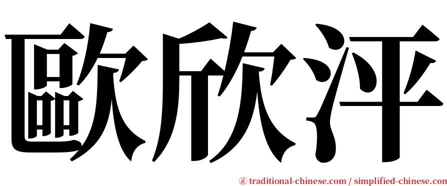 歐欣泙 serif font