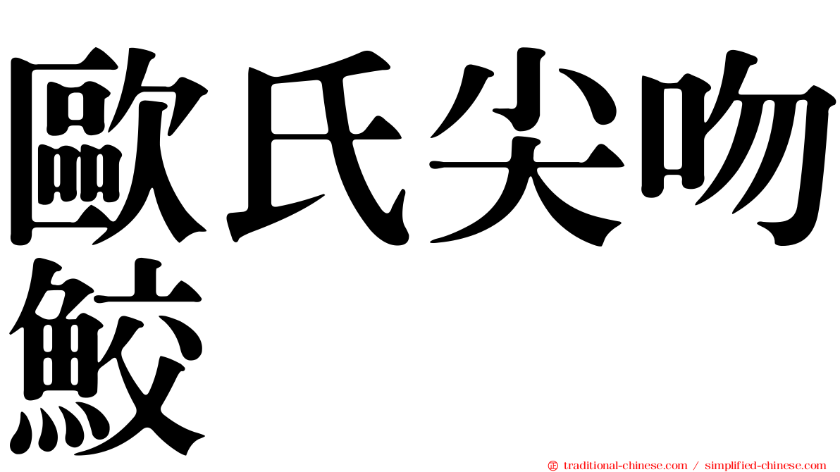 歐氏尖吻鮫