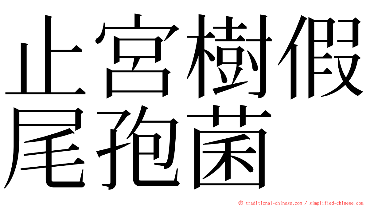 止宮樹假尾孢菌 ming font