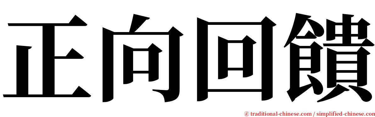 正向回饋 serif font